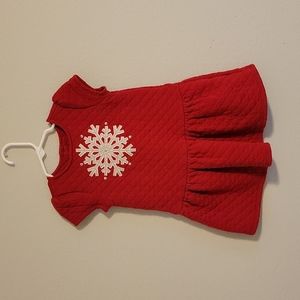 Gymboree red snowflake dress size 3t